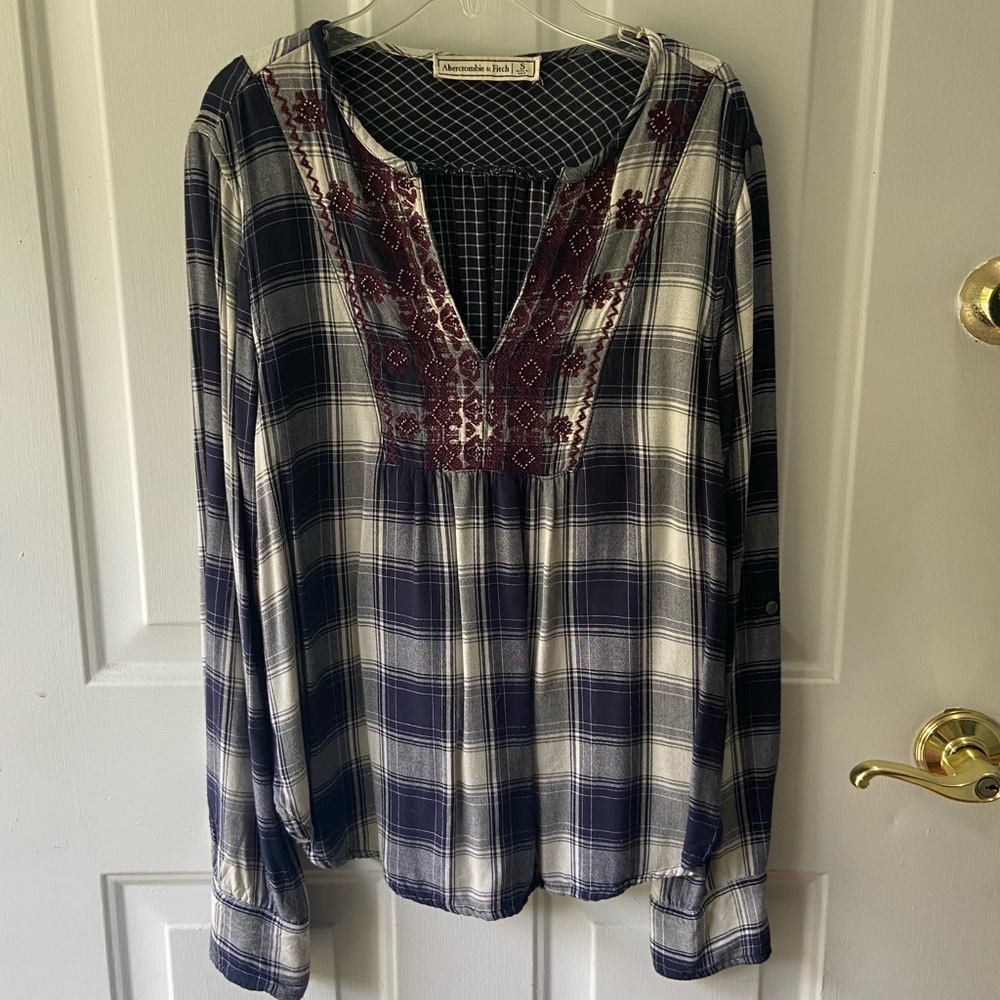 Very Soft Rustic Plaid Blouse